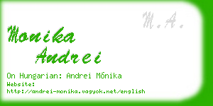 monika andrei business card